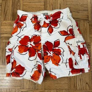 Ruehl No.925 Floral Board Shorts - Red and White